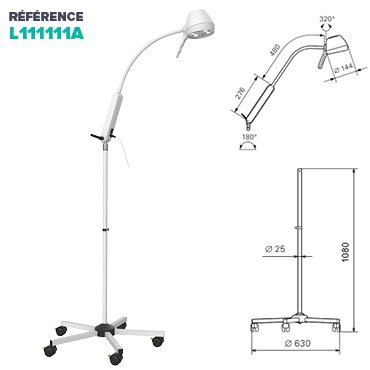 Lampe d’examen LED mobiles et fixes